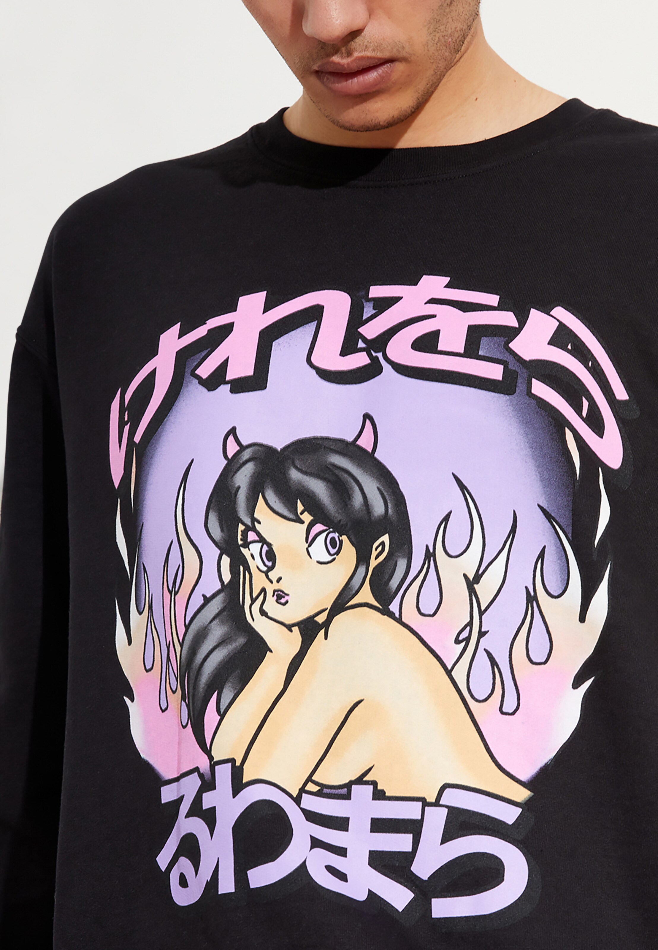 Männer Sweat New Love Club Sweatshirt 'HOT GIRL' in Schwarz - SJ93084 Männer Sweat New Love Club Sweatshirt 'HOT GIRL' in Schwarz - SJ93084