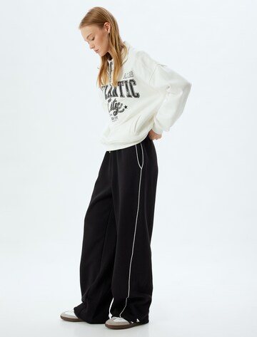 Koton Wide Leg Hose in Schwarz