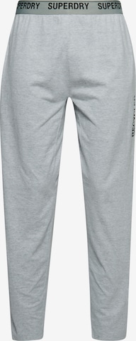 Superdry Панталон пижама в сиво: отпред