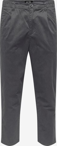 Only & Sons Regular Pleat-front trousers 'CAM' in Grey: front