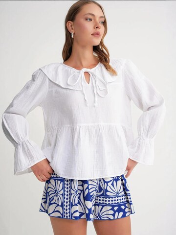 MixRay Bluse in Weiß