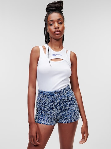 KARL LAGERFELD JEANS Skinny Shorts in Blau: predná strana