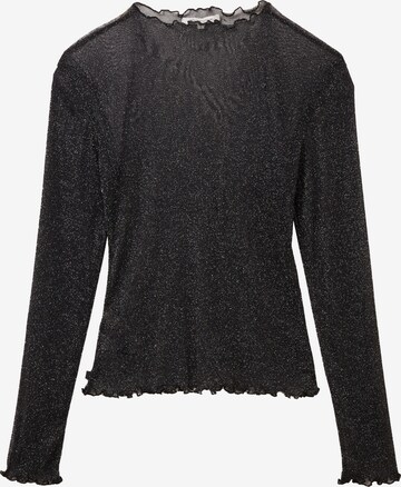 TOM TAILOR DENIM Blouse in Black: front