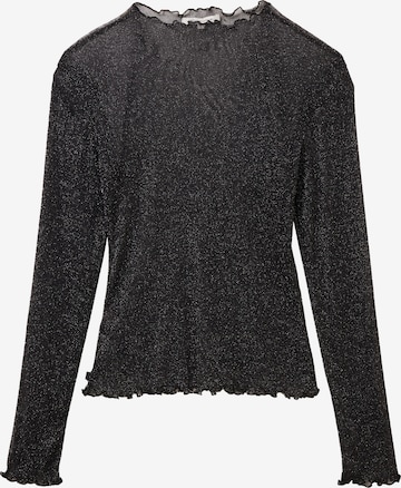 TOM TAILOR DENIM Blouse in Black: front