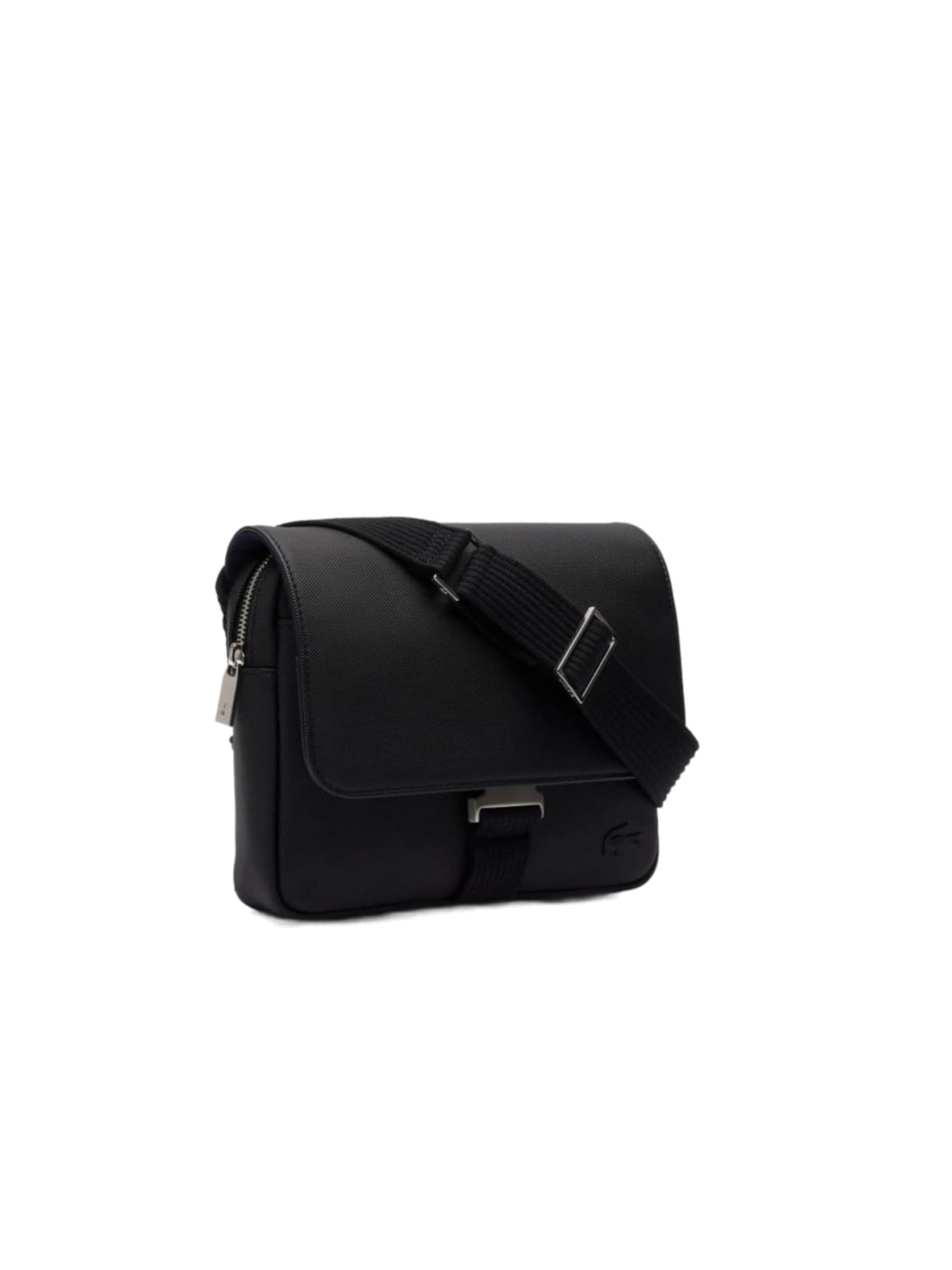 juoda LACOSTE Rankinė su ilgu dirželiu 'Lacoste Sacoche rabat Men's Classic Noir'