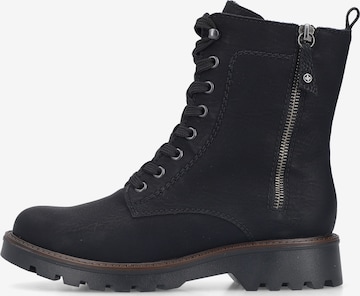Stivaletto stringato di Rieker in nero: frontale