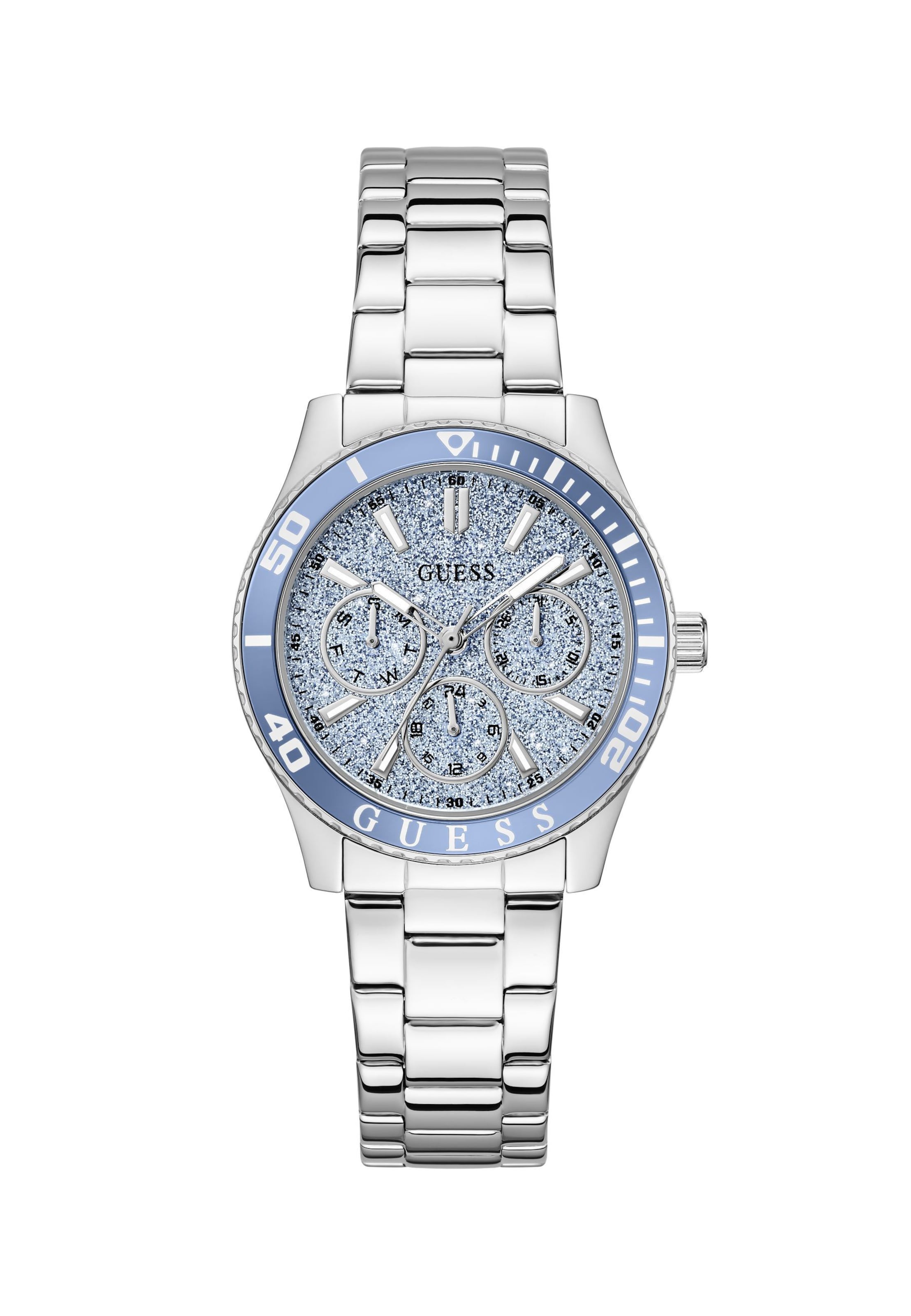 GUESS Analogt ur 'MARIANA' i sølv: forside