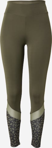 ABOUT YOU Skinny Sports trousers 'Jacqueline' in Green: front