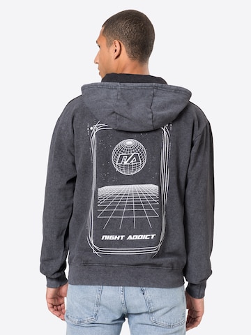 Night Addict Sweatshirt 'REALITY' in Grey