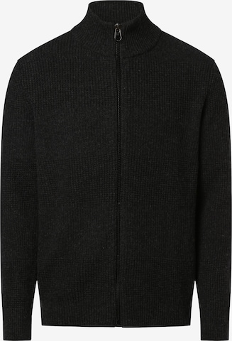 Nils Sundström Knit Cardigan in Black: front