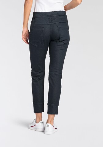 PLEASE Slimfit Jeggings in Blau: Vorderseite
