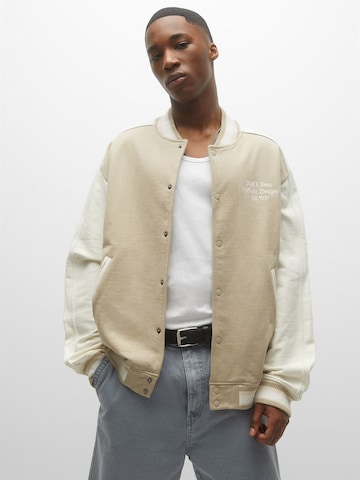 Pull&Bear Tussenjas in Beige: voorkant