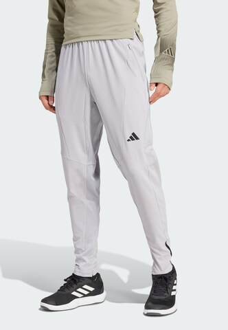 Tapered Pantaloni sportivi 'Designed for Training' di ADIDAS PERFORMANCE in grigio: frontale