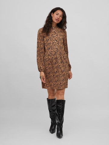 VILA Shirt Dress 'FREDA' in Brown