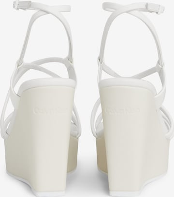 Sandales à lanières Calvin Klein en blanc