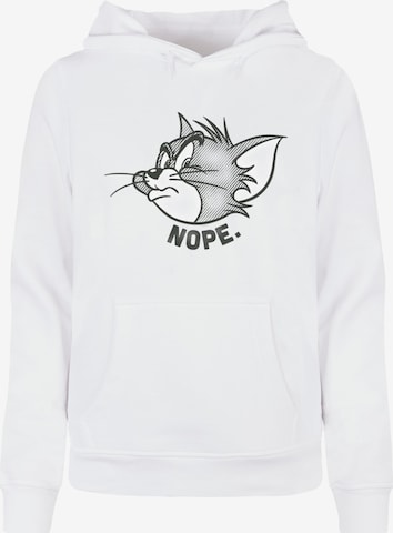 ABSOLUTE CULT Sweatshirt 'Tom and Jerry - Nope' in Weiß: predná strana