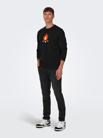 Only & Sons Sweatshirt 'OLIVER' in Black