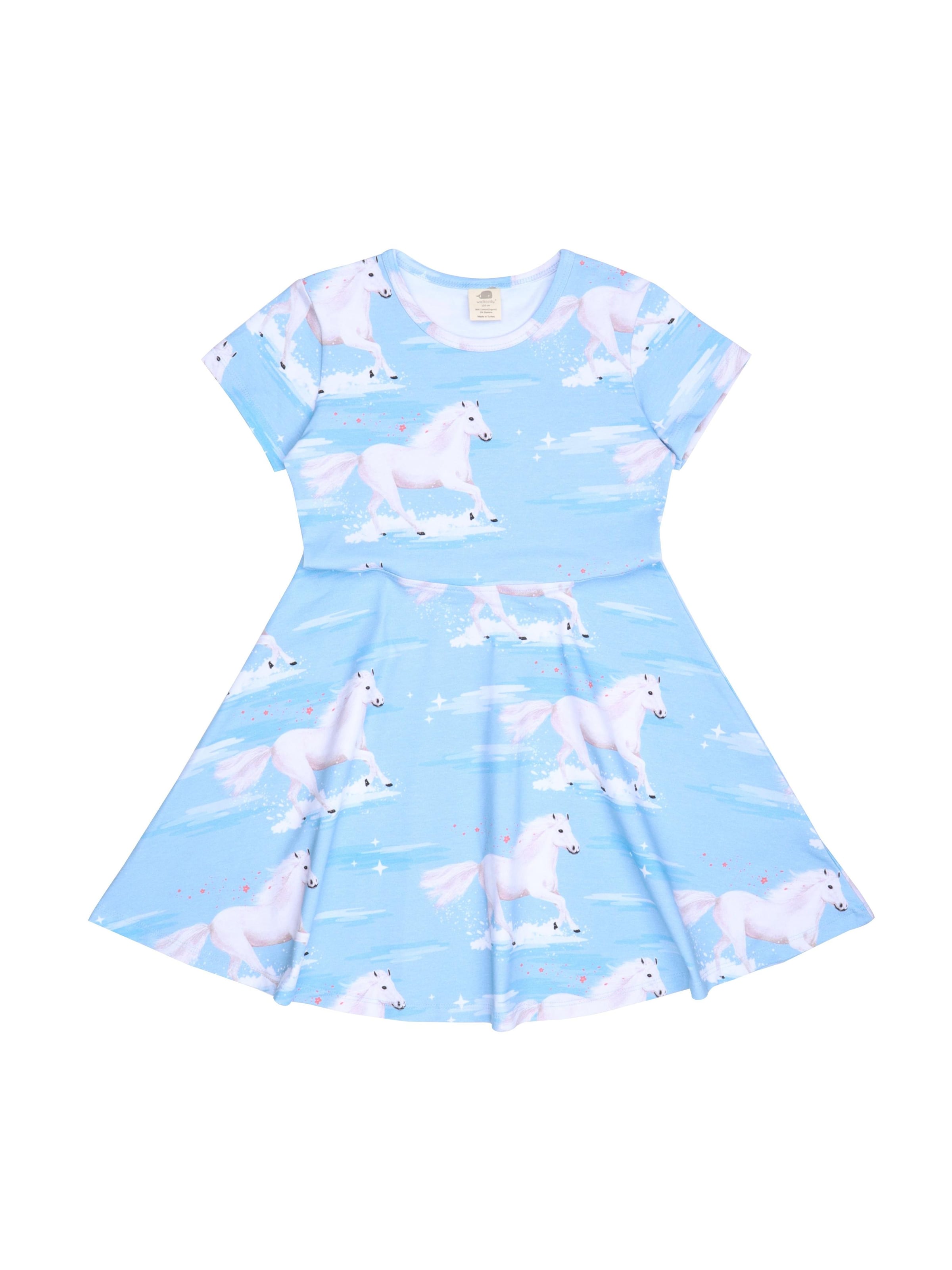 Walkiddy Kleid 'White Horses'‌‌ in Blau: Vorderseite