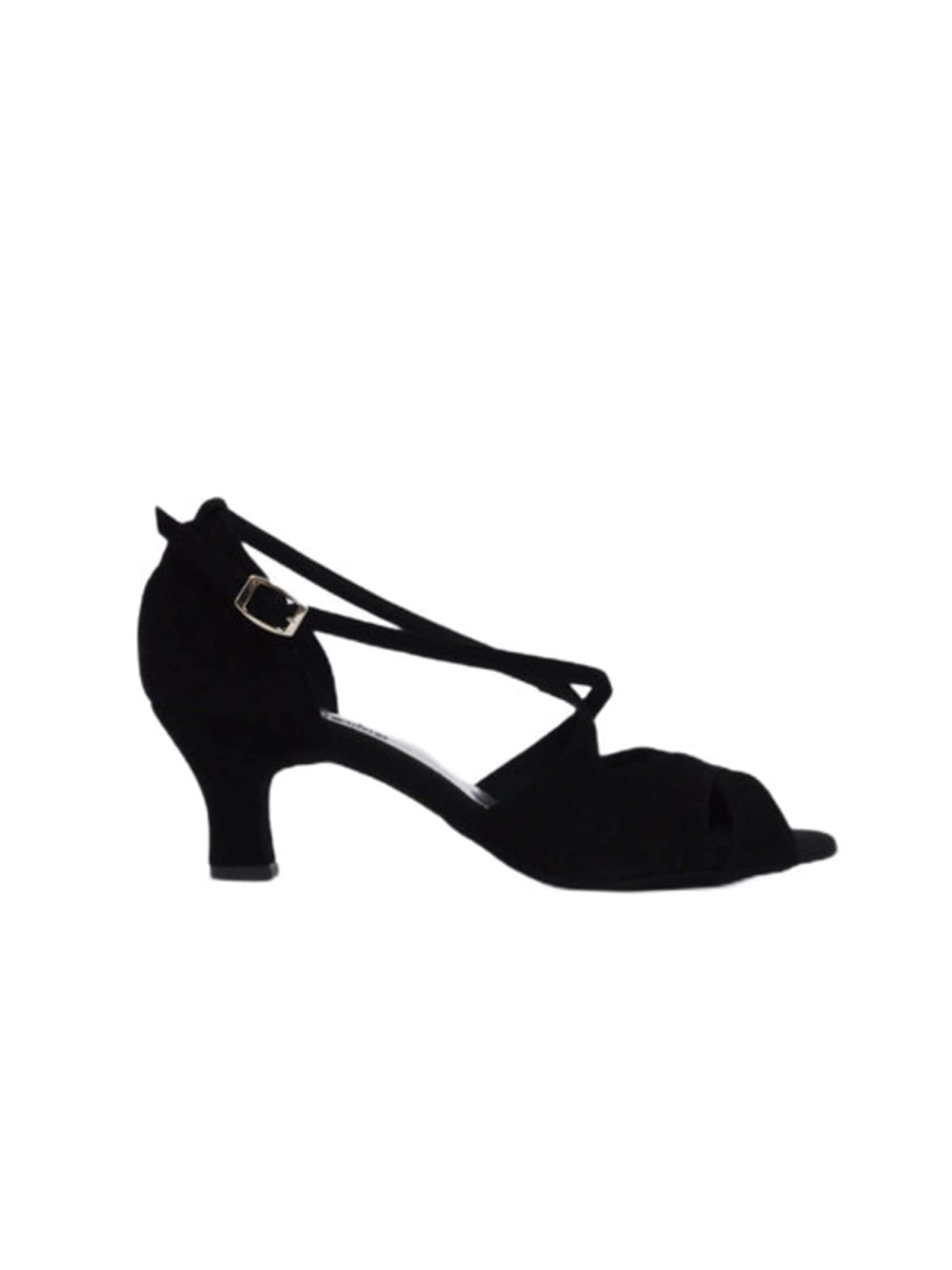 Dancing Queens Pumps 'Grace Harmony Tanzschuhe Wildleder - Absatz 7.0 cm flare' in Black