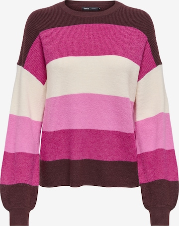 Pull-over 'ONLATIA' ONLY en rouge : devant