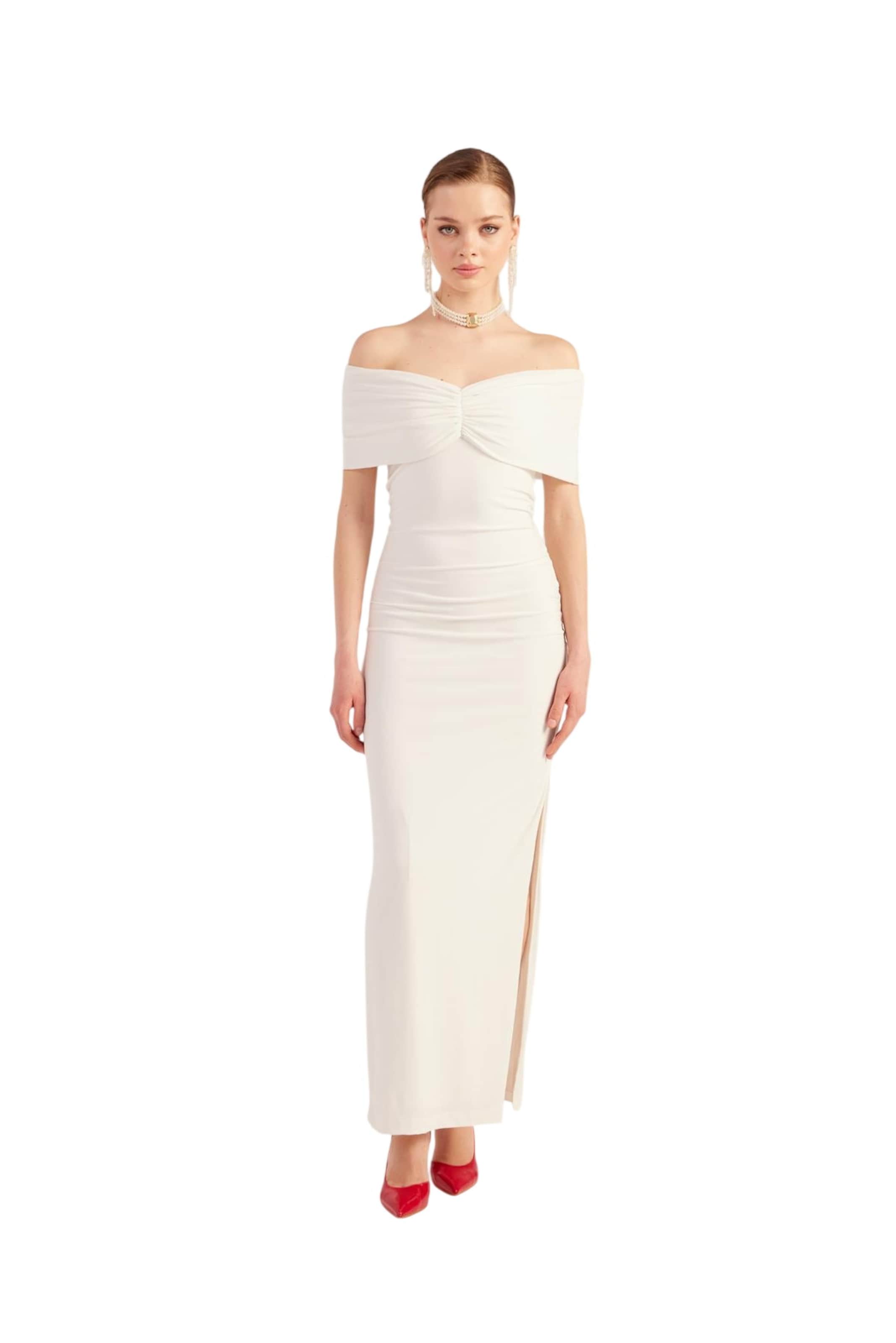 Robe HOLLY LOLLY en blanc : devant