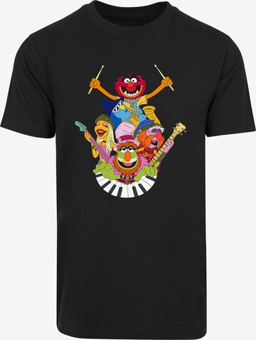 F4NT4STIC Shirt 'Disney Muppets Dr. Teeth and The Electric Mayhem' in Zwart: voorkant