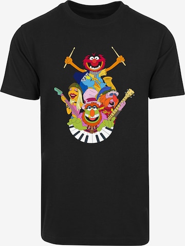 T-Shirt 'Disney Muppets Dr. Teeth and The Electric Mayhem' F4NT4STIC en noir : devant