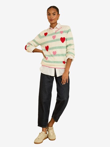 love & roses Pullover in Grün: Vorderseite