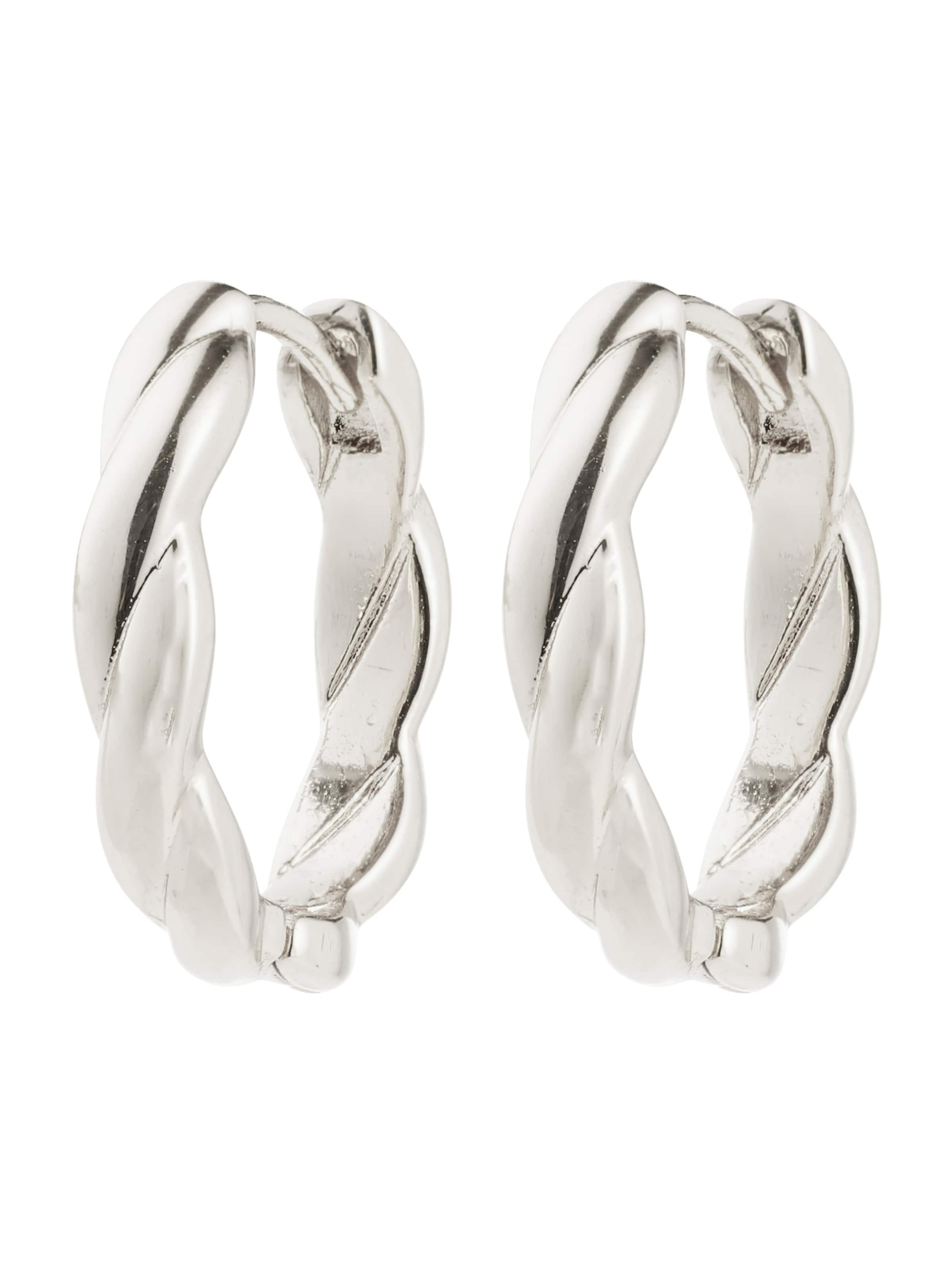 Pilgrim Серьги 'Declan' в Серебристый: спереди