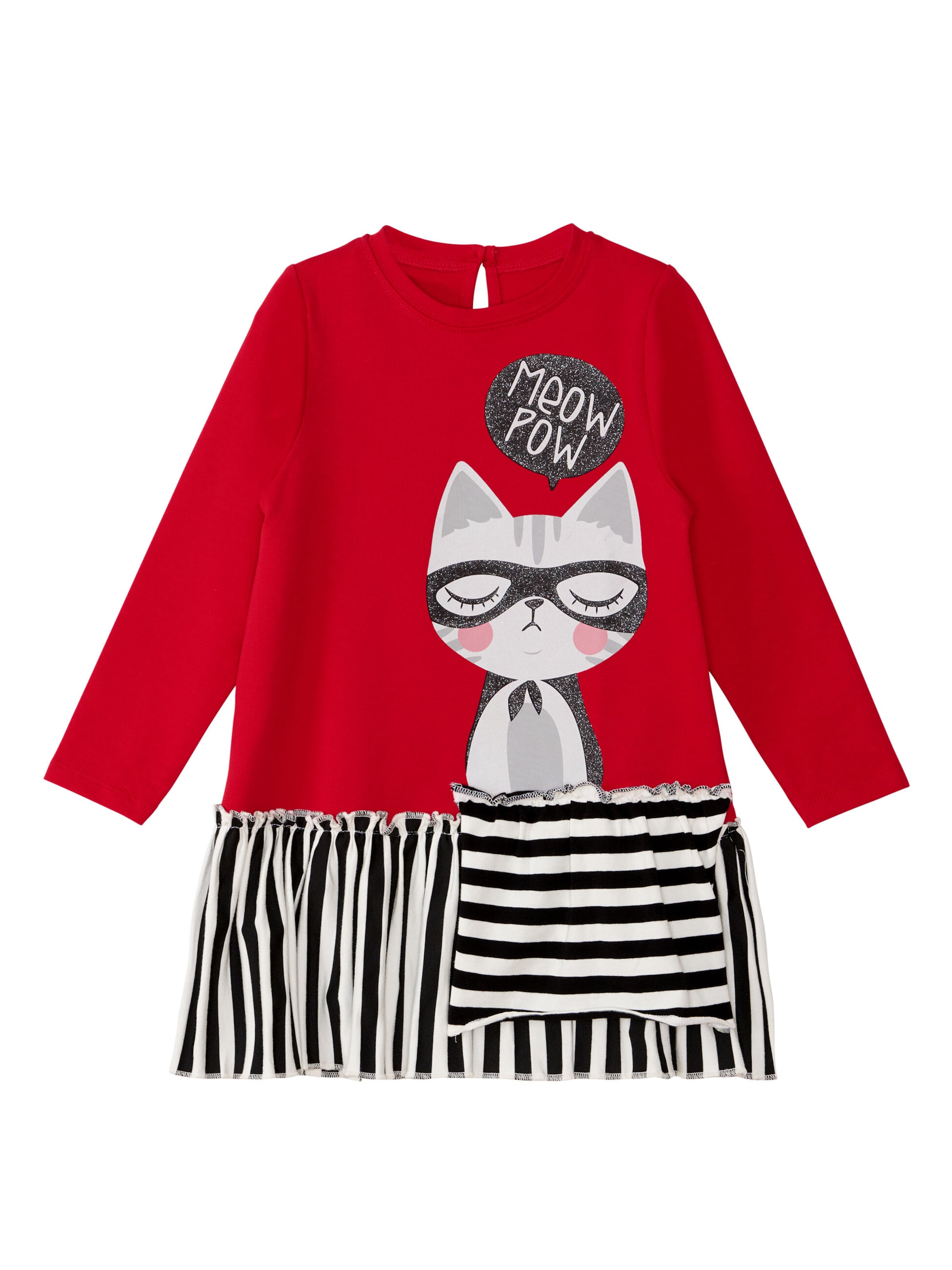 Robe 'Meow' Denokids en rouge : devant
