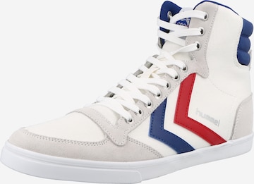 Hummel High-Top Sneakers in White: front