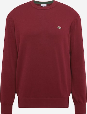 Pull-over LACOSTE en rouge : devant