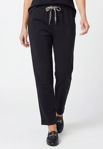 usha BLACK LABEL Loose fit Pants in Black: front