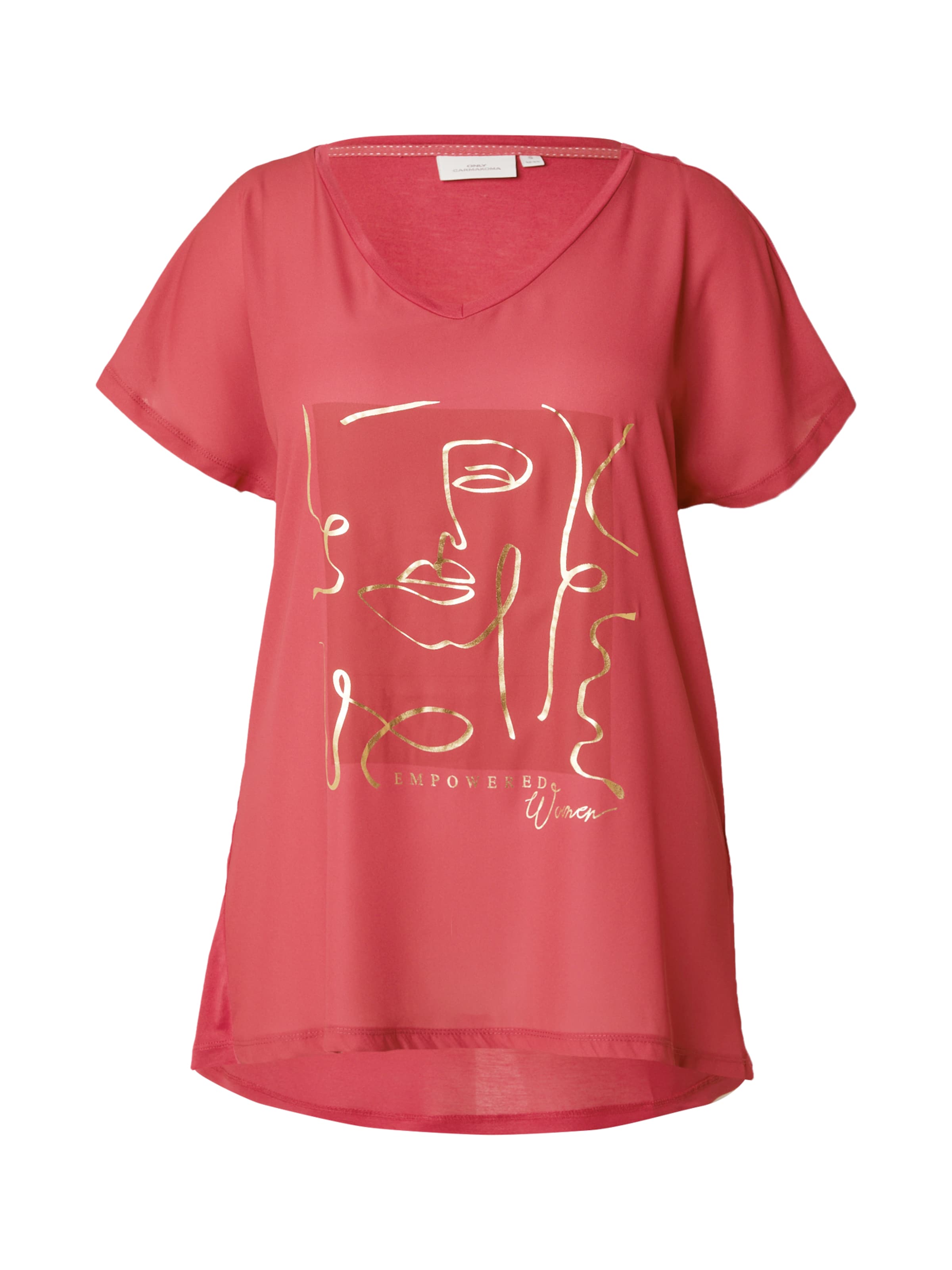 T-shirt 'CARKetty' ONLY Carmakoma en rose : devant