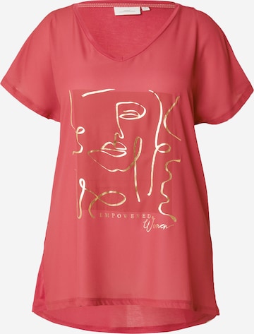 T-shirt 'CARKetty' ONLY Carmakoma en rose : devant