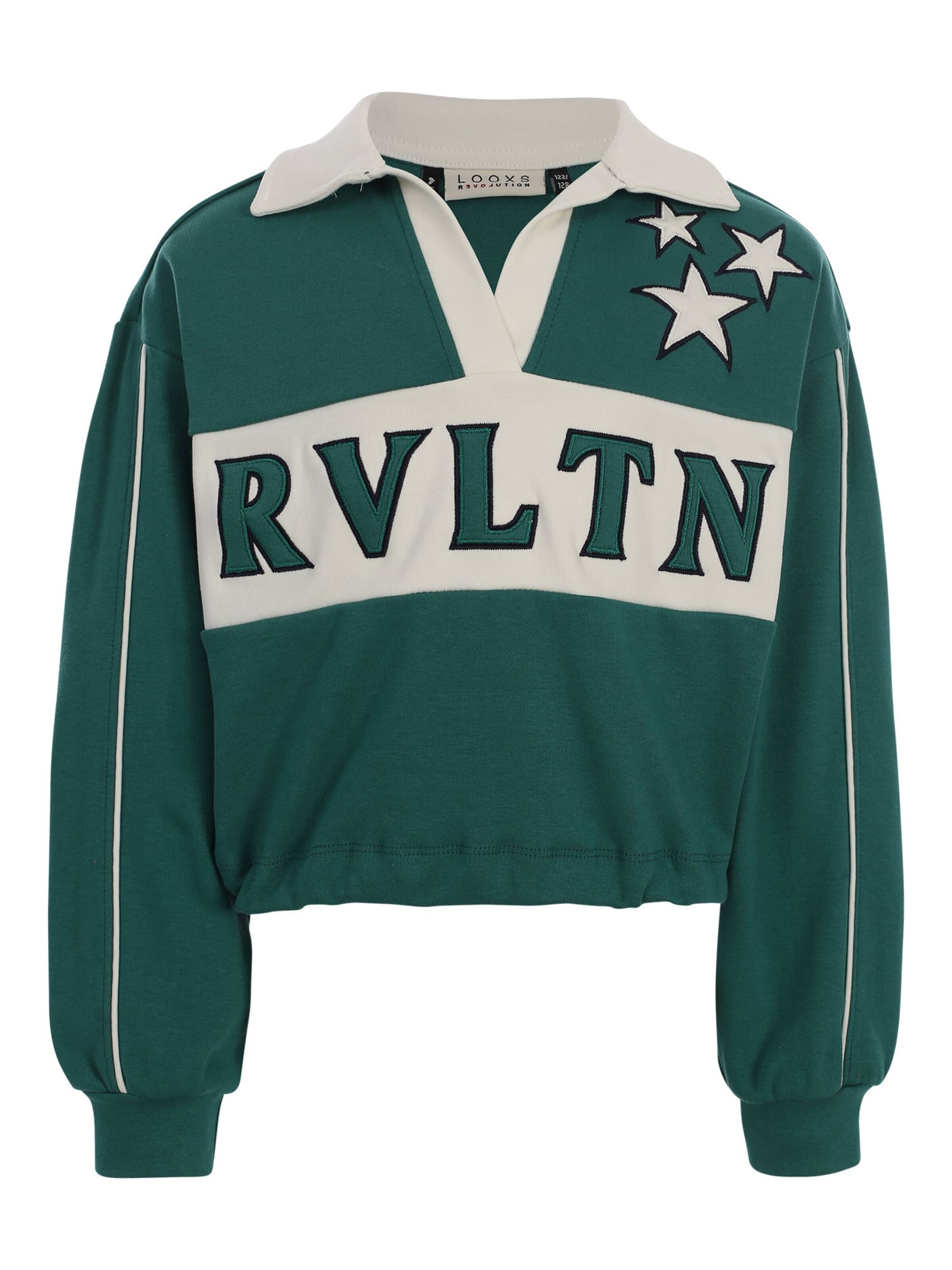 Sweat-shirt Looxs Revolution en vert : devant