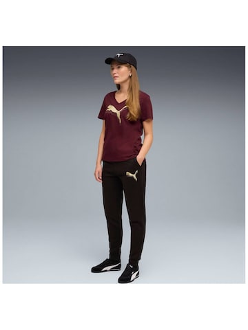 PUMA Regular Sporthose 'Puma Ess Metallic Sweatpants Fl'‌ in Schwarz