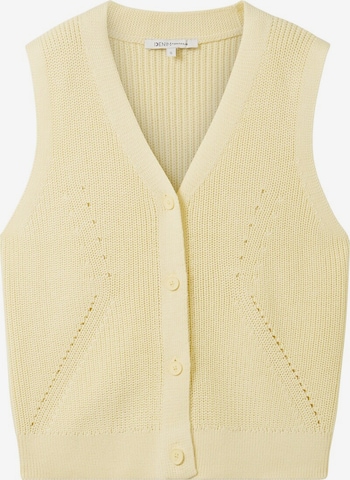 TOM TAILOR DENIM Knitted Vest in Yellow: front