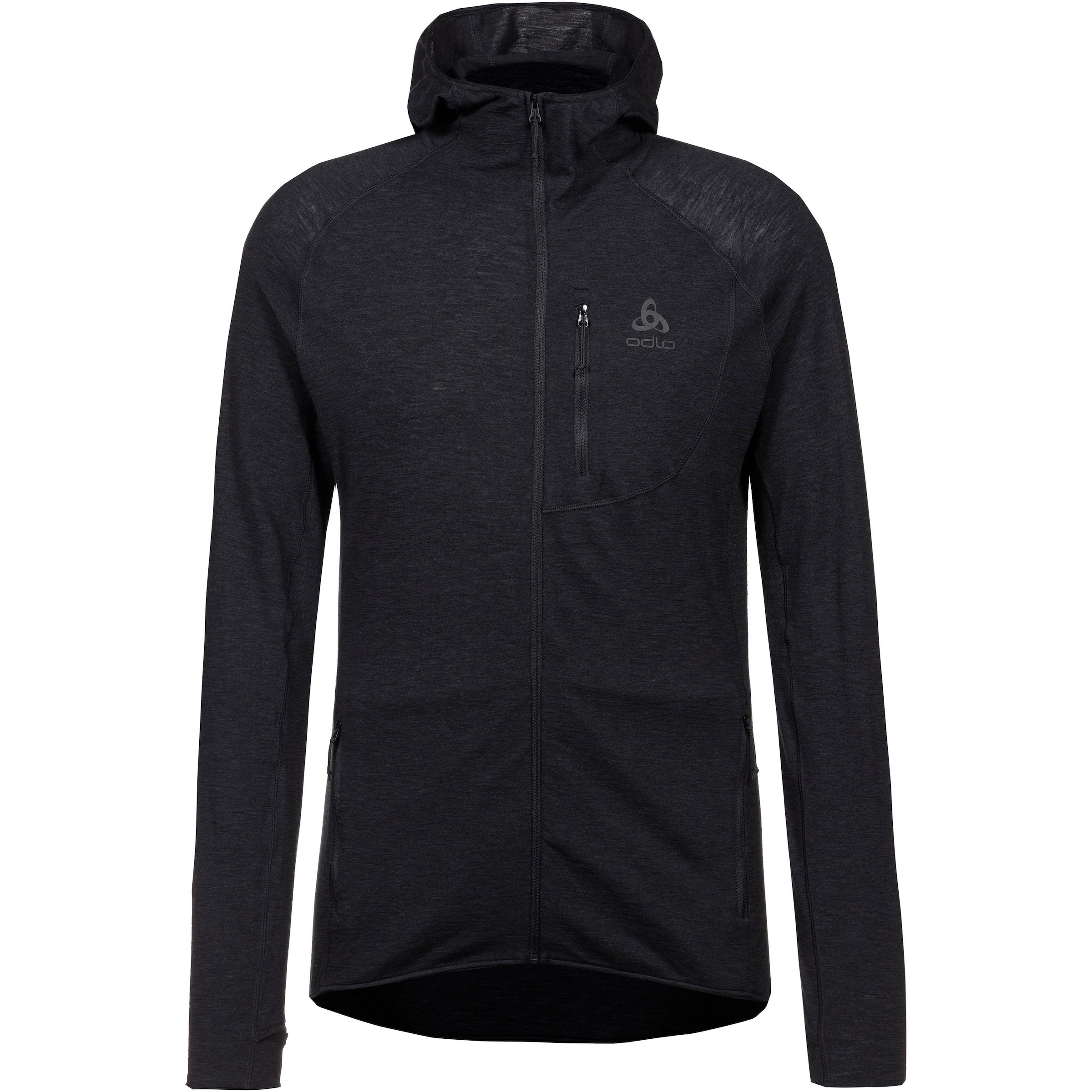 ODLO Athletic Jacket 'Ascent Micro PW 125' in Black: front
