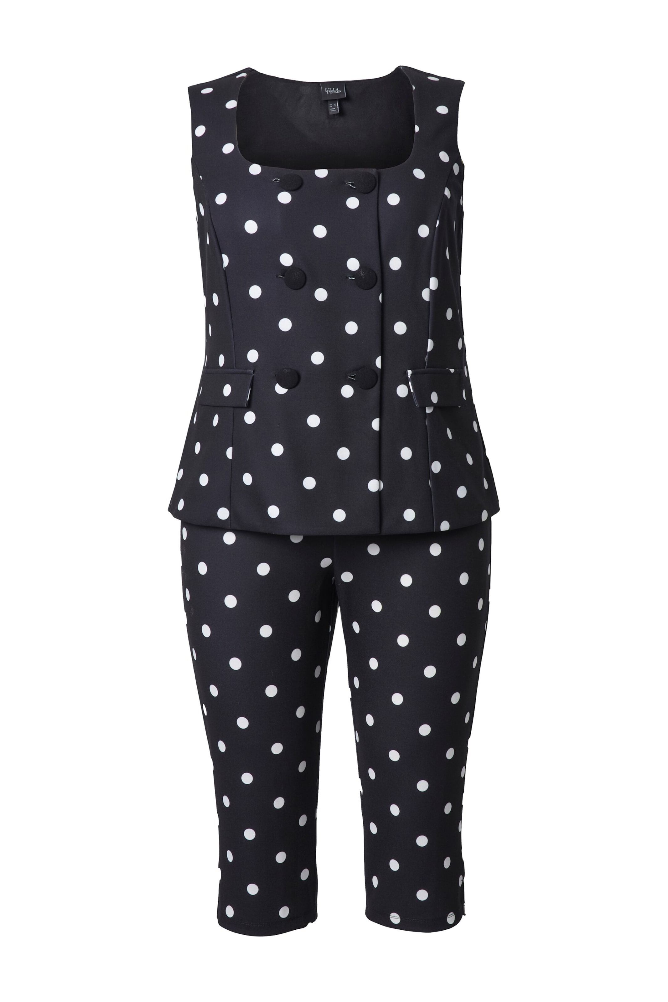Ulla Popken Jumpsuit in Zwart: voorkant