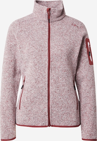 CMP Functionele fleece jas in Rood: voorkant