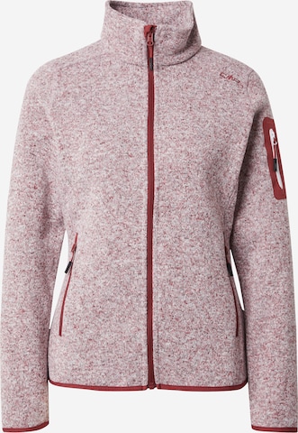 CMP Athletic Fleece Jacket in Red: front