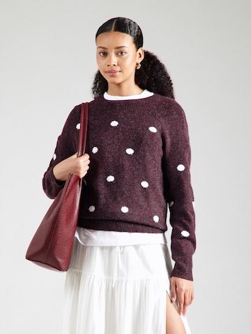 VERO MODA Sweater 'VMDOFFY INTARSIA' in Red: front