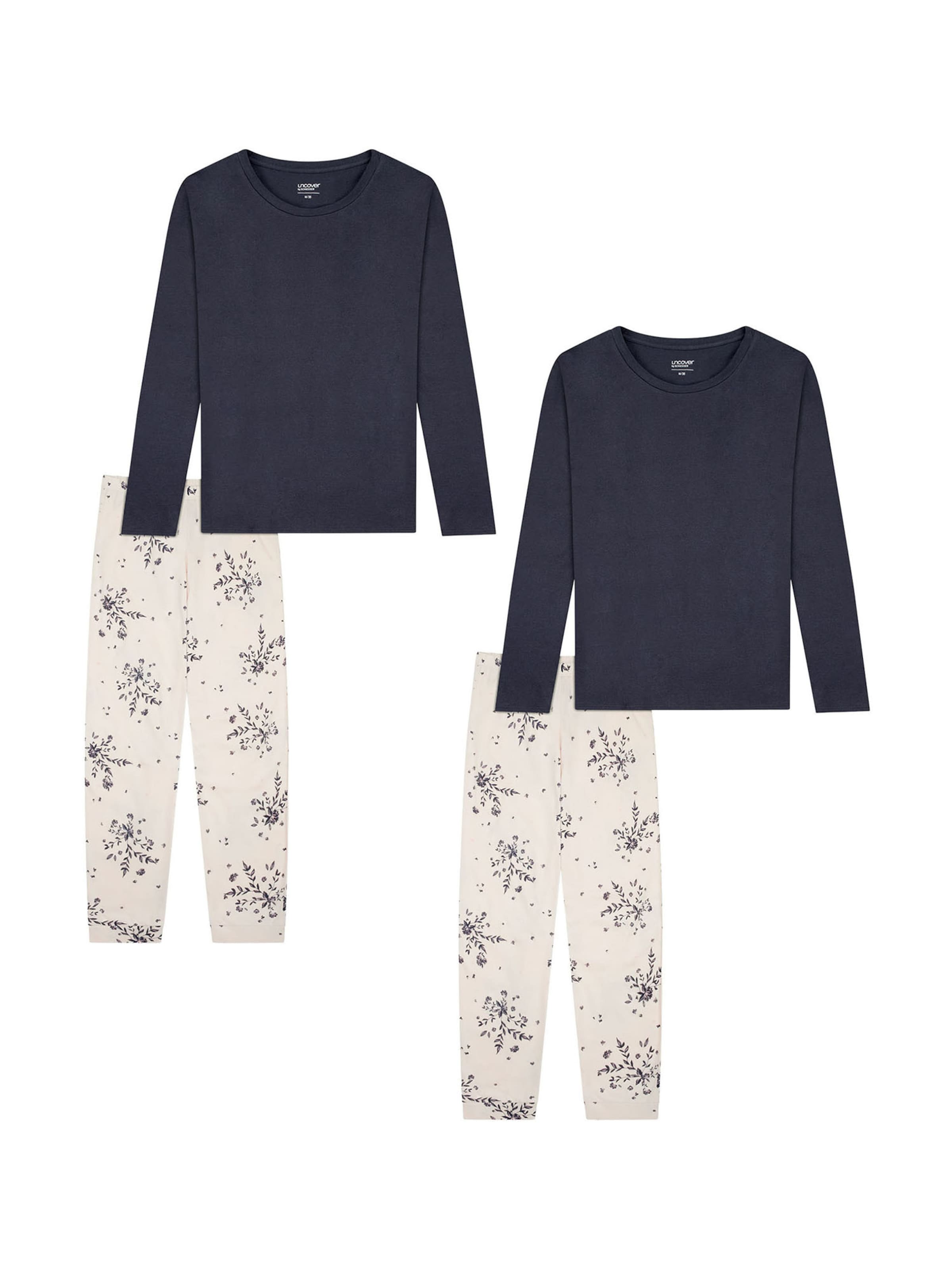 uncover by SCHIESSER Pajama ' Nightwear ' in Beige: front