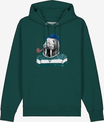 Watapparel Sweatshirt 'Walross' in Groen: voorkant