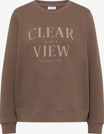 CECIL Sweatshirt in Braun: Vorderseite
