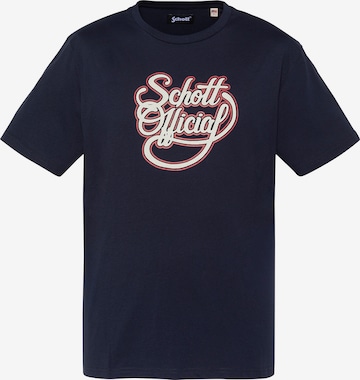 Schott NYC Shirt in Blau: Vorderseite