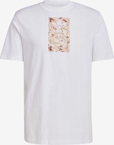 ADIDAS ORIGINALS T-Shirt in kitt / hellbraun / dunkelbraun / weiß, Produktansicht
