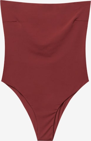 Pull&Bear Bandeau Plavky – červená: přední strana