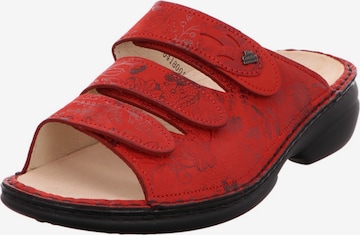 Finn Comfort Mules in Red: front
